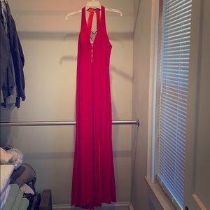 Long, Red Formal Gown